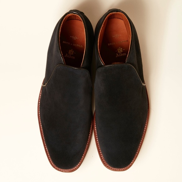 Alden Navy Suede Slip-On Chukka - Picture 5 of 13